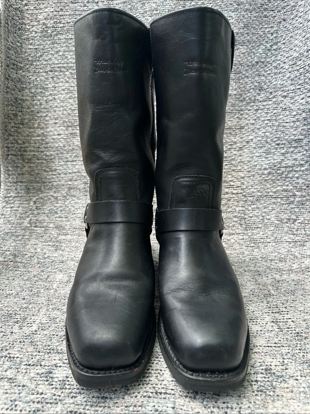 Harley Davidson Harness Hustin Black Leather Boots Mens 13, 95354 Riding Harness